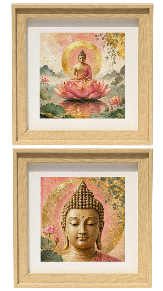 Peaceful Presence | Buddha Decor Frames Set 2