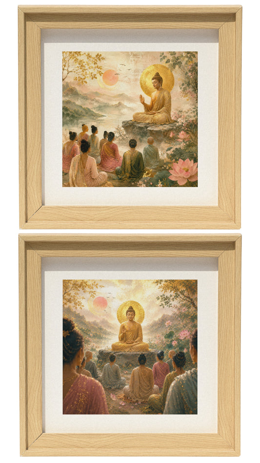 Peaceful Presence | Buddha Decor Frames Set 6