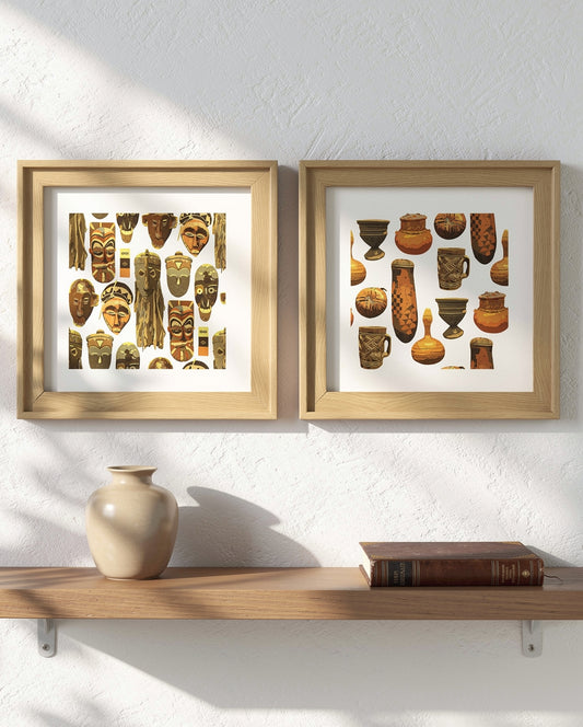 Set of 2 Folk Art Frames